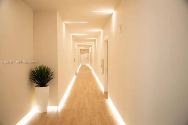 a view of a bathroom with a tub