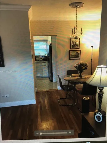 a living room with a table