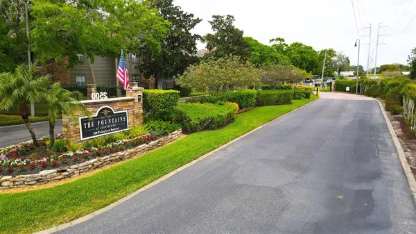 a view of a garden with a park