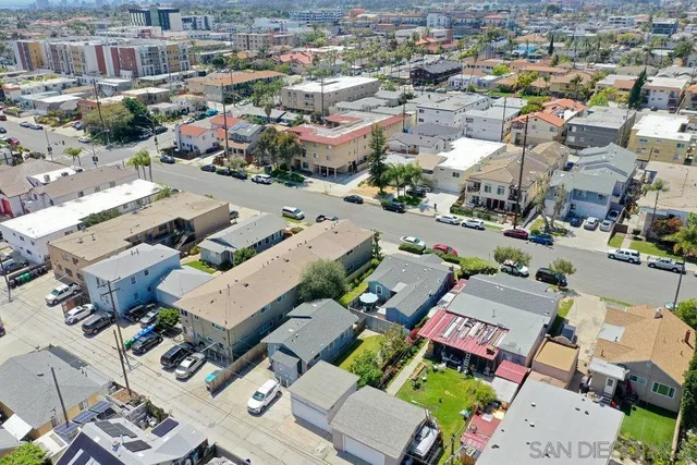 an aerial view of a city