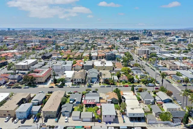 an aerial view of a city