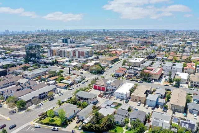 an aerial view of a city