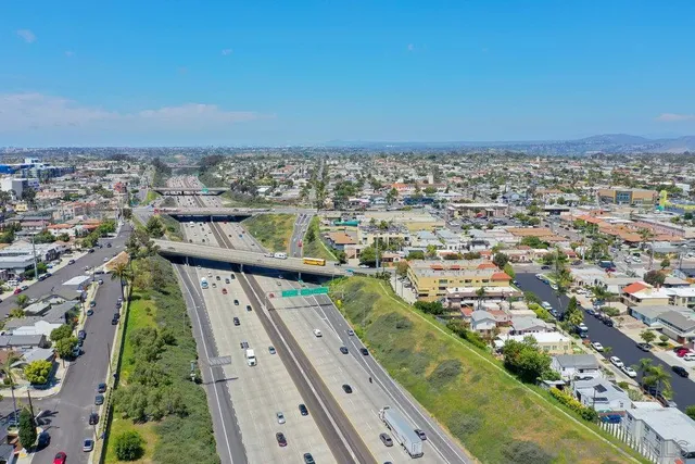 an aerial view of multiple house
