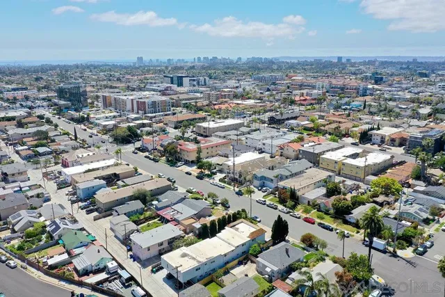 an aerial view of a city
