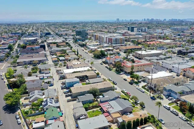 an aerial view of a city