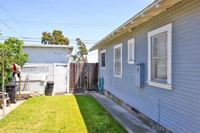 a backyard of a house