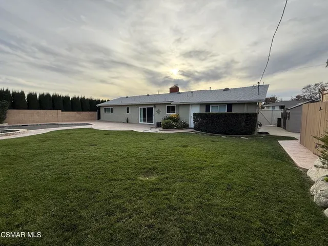 a backyard of a house