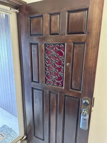 a close view of closet