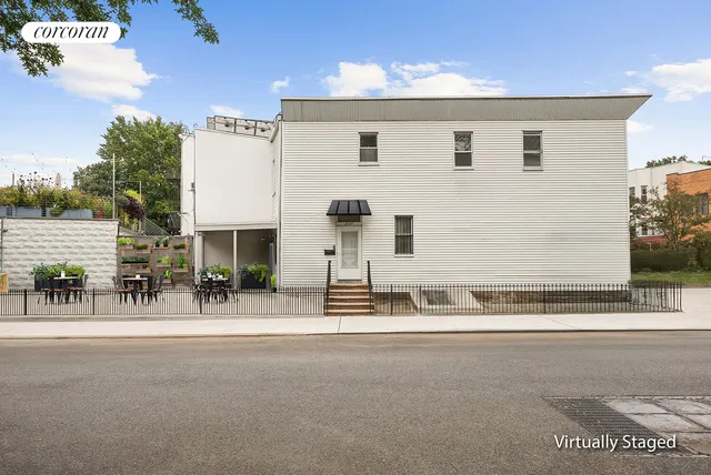 a view of an outdoor seating area