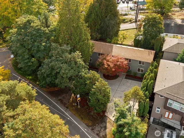 a view of a garden from a balcony
