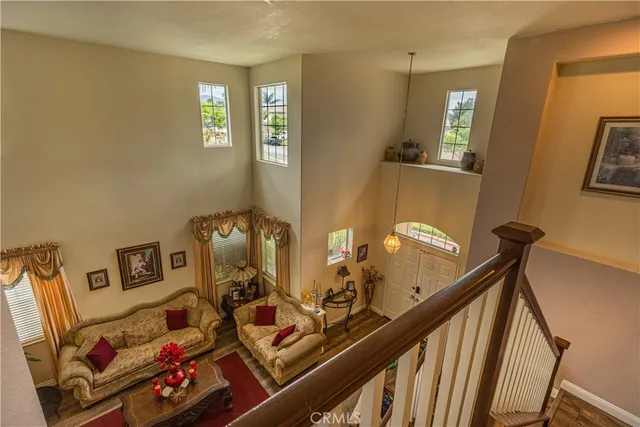 a view of a living room and dining room