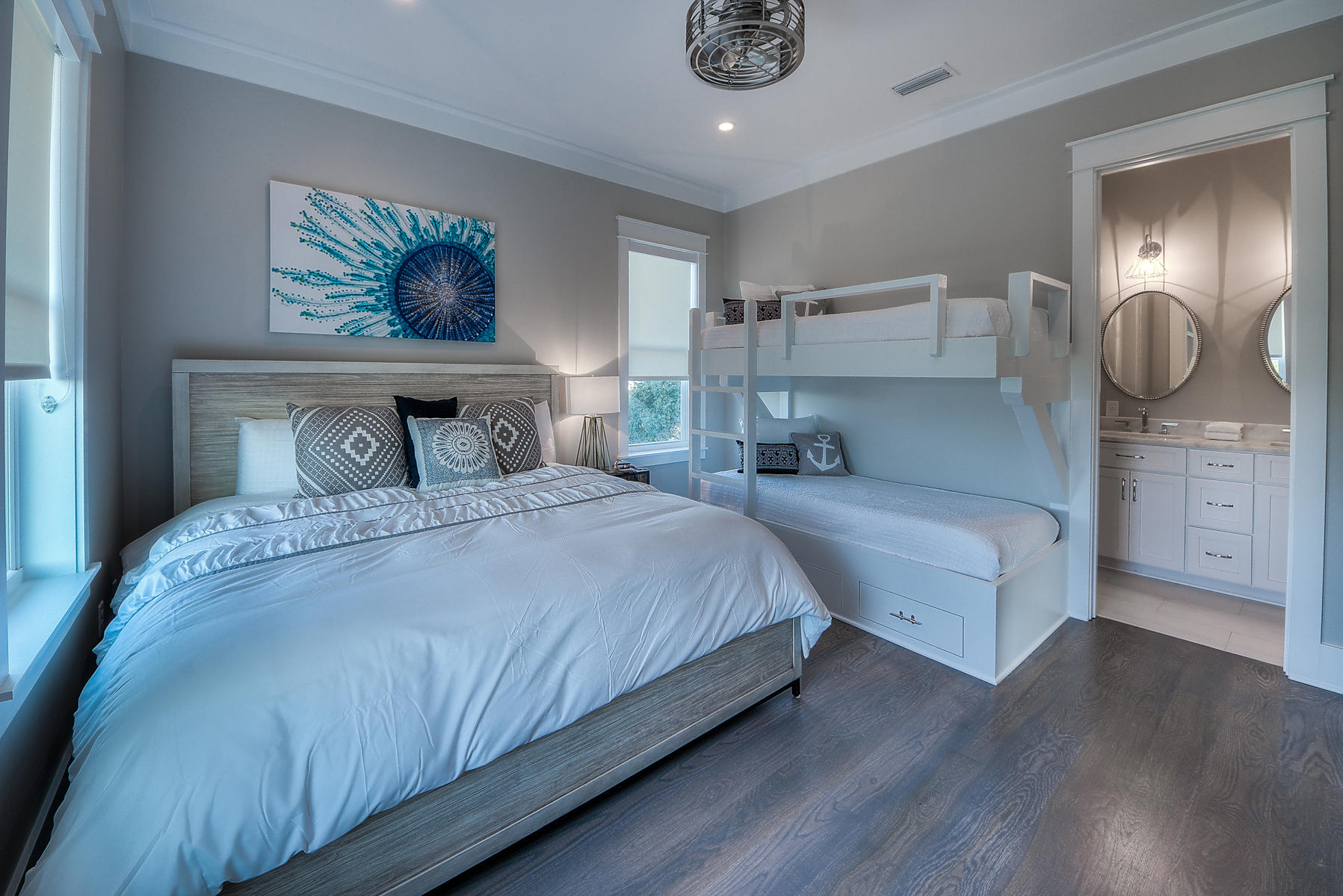 2 Pelican Cir Inlet Beach Inlet Beach, FL 32461 - Photo 54 of 87 a bedroom with a bed and a painting on the wall