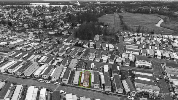 an aerial view of multiple house