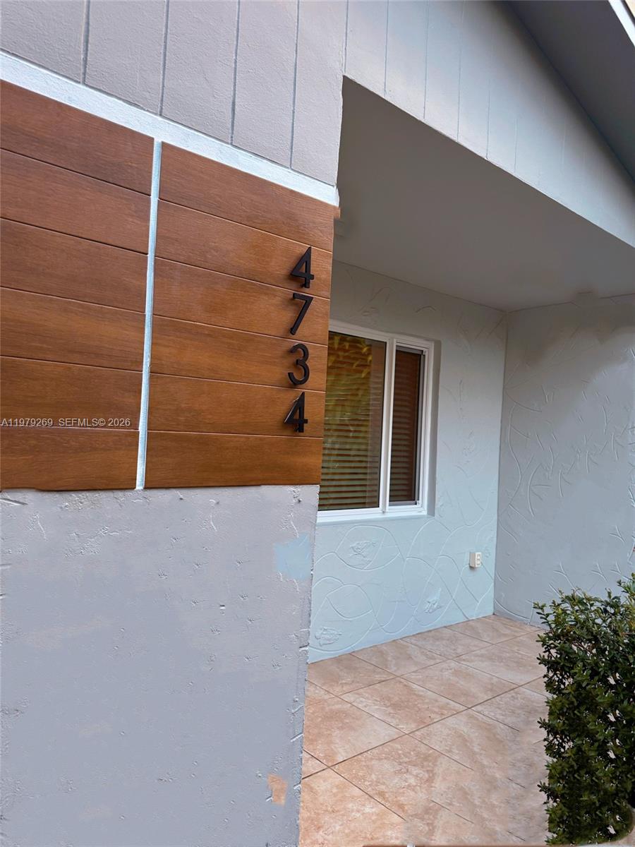 a view of front door