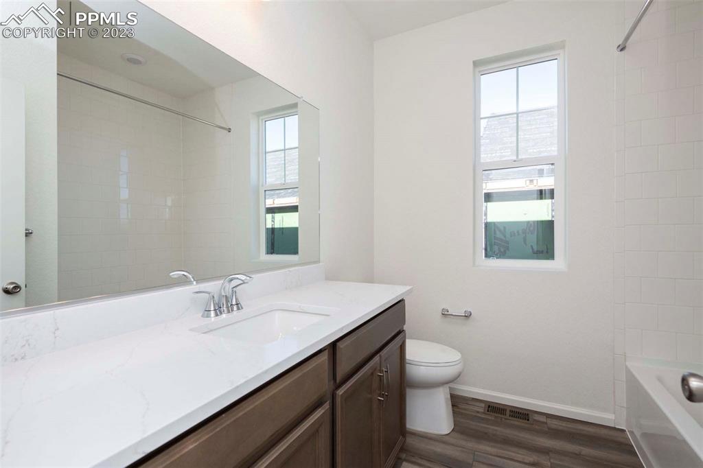 2057 Peachleaf Loop Castle Rock, CO 80108 - Photo 4 of 23 a bathroom with a sink toilet and mirror