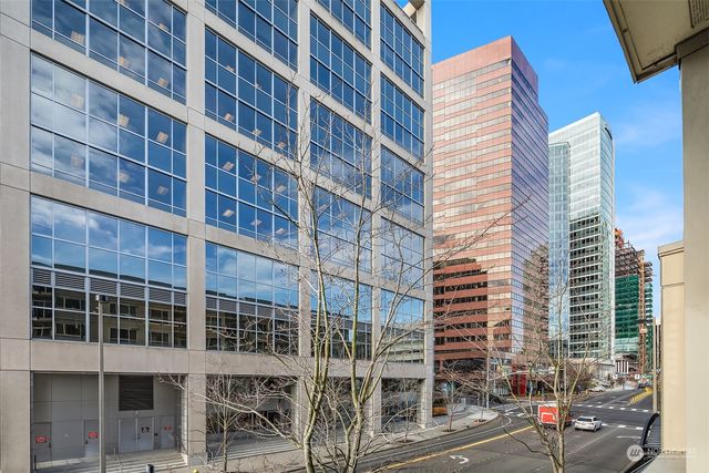 a front view of a building