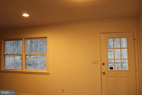 a view of a window in a room