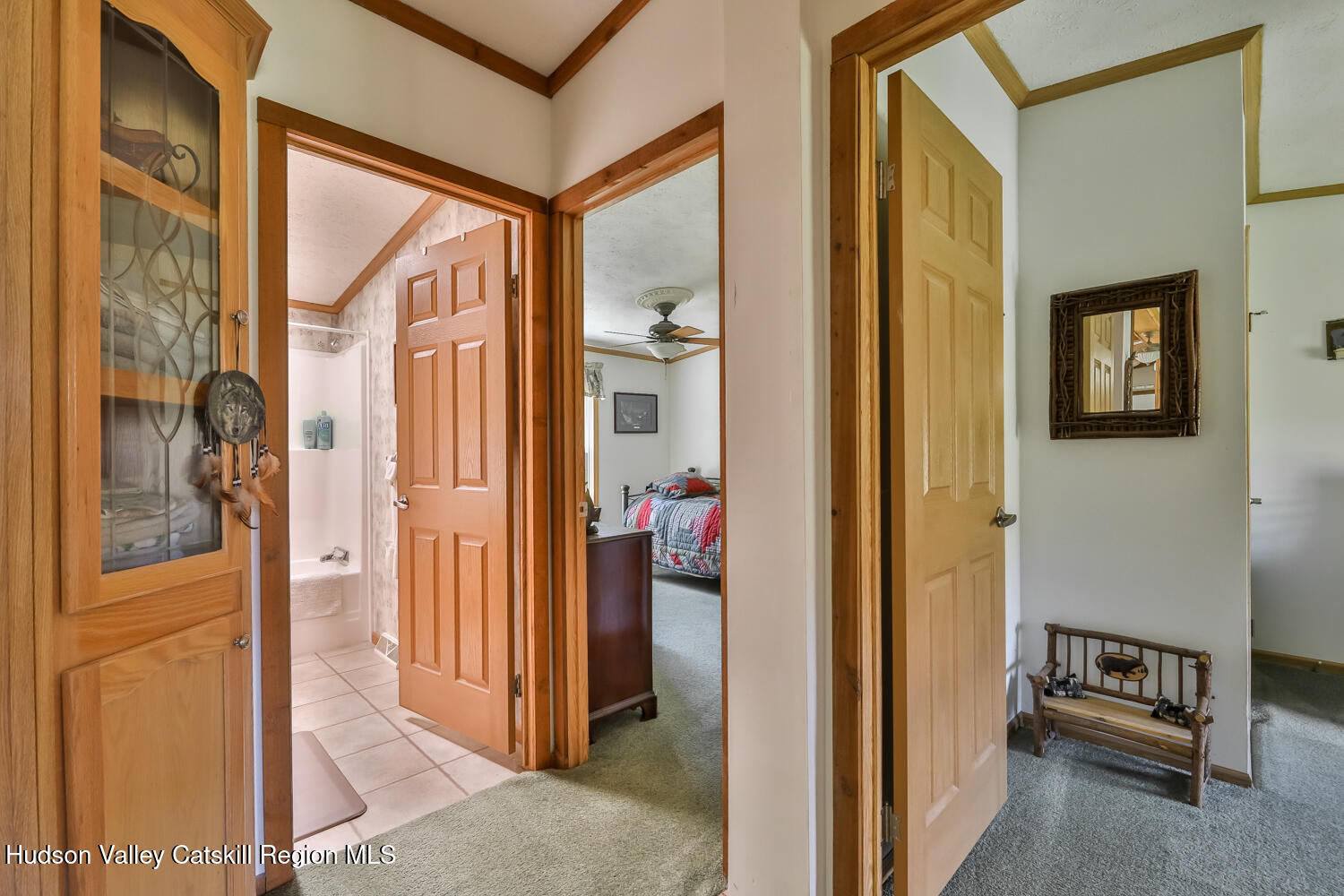 751 Mitchell Hollow Road Windham, NY 12496 - Photo 25 of 37 a view of a hallway with bathroom and front door