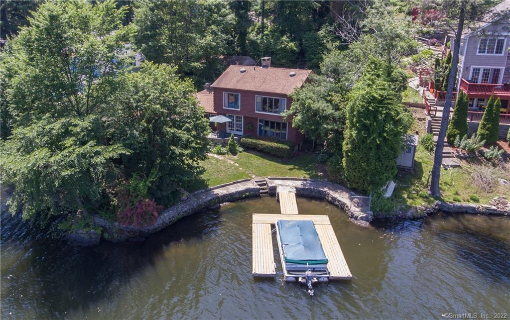 46 Underhill Road Newtown, CT 06482 - Photo 1 of 1 an aerial view of a house with garden space and lake view