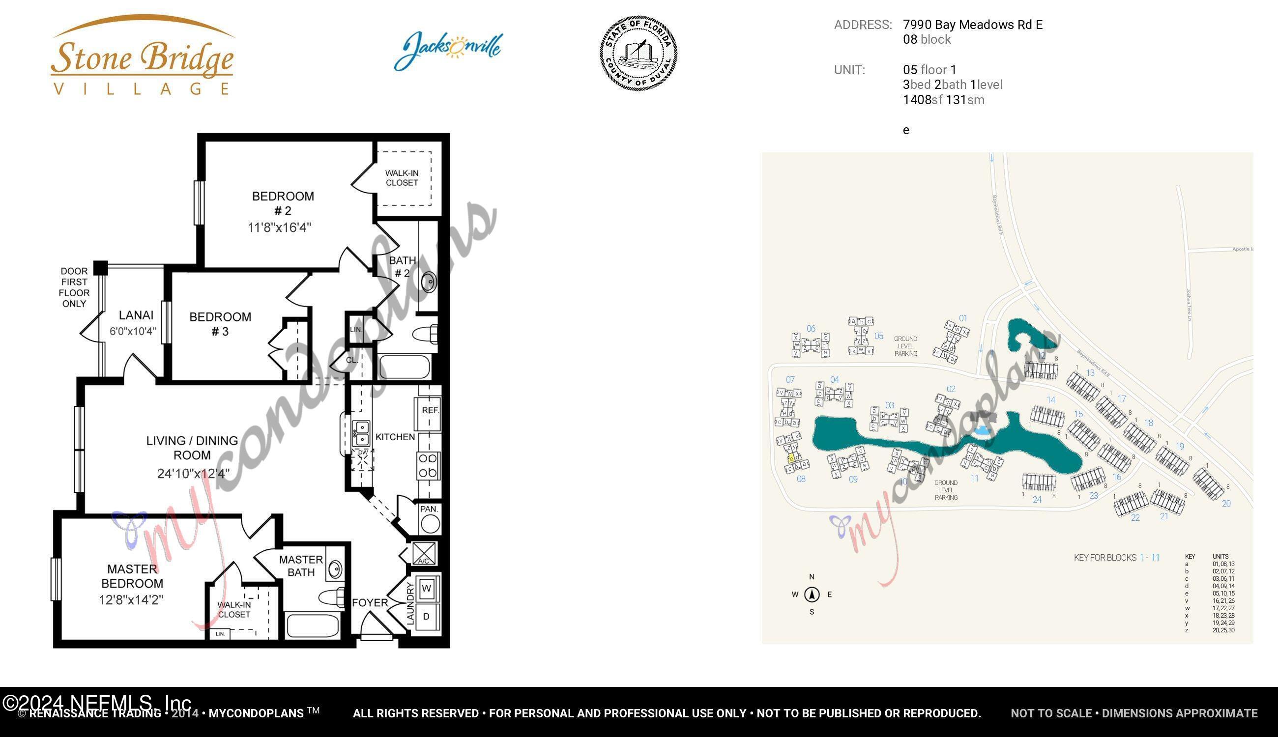 7990 Baymeadows Road East, Unit 805 Jacksonville, FL 32256 - Photo 50 of 50 Floor Plan