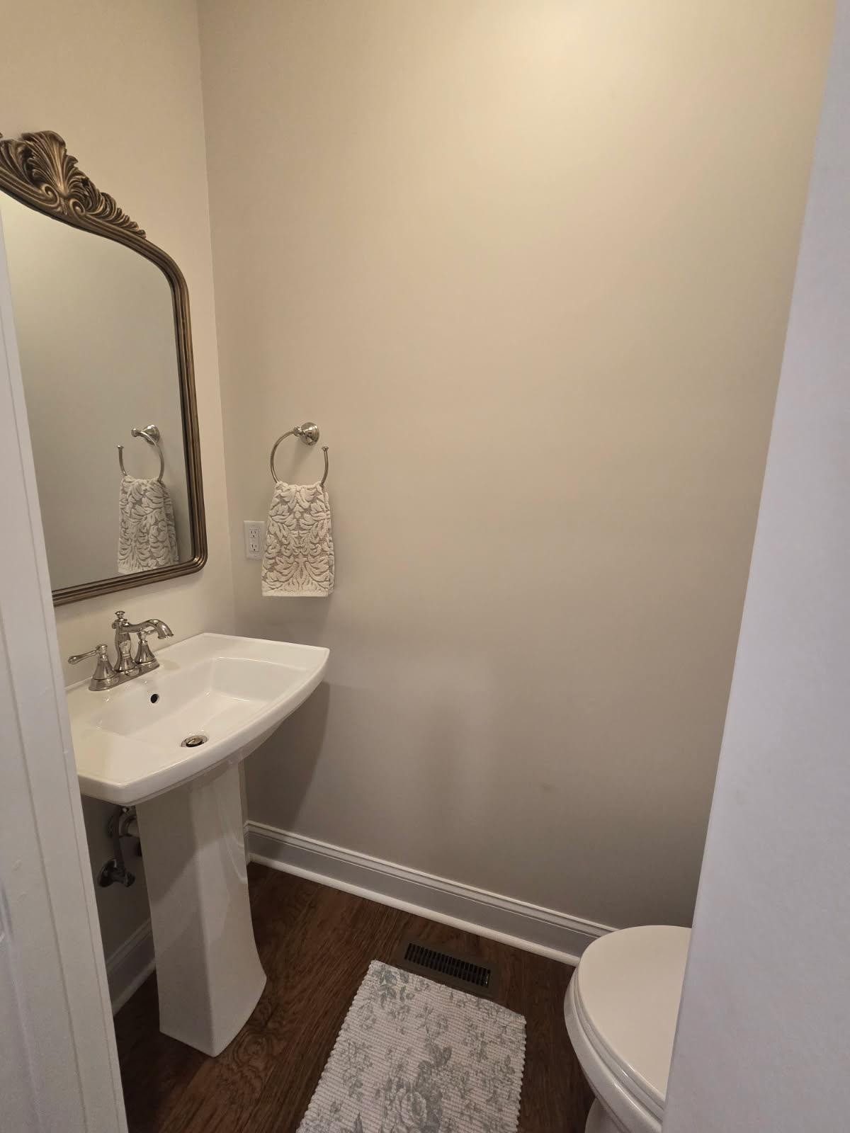 3755 McFall Road Palmyra, TN 37142 - Photo 17 of 18 a bathroom with a sink a toilet and mirror