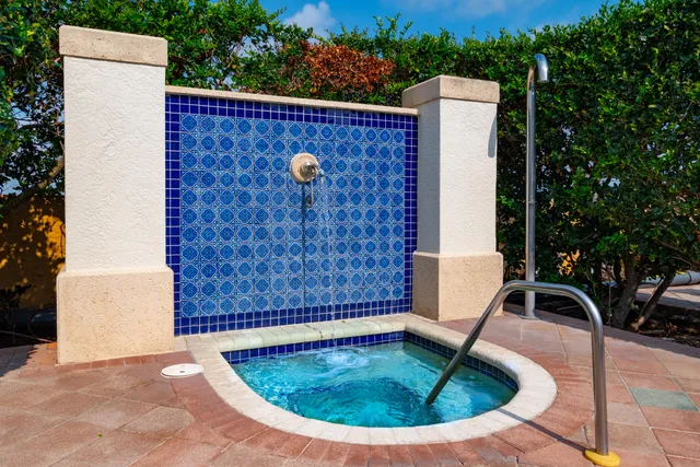 a view of outdoor space with swimming pool