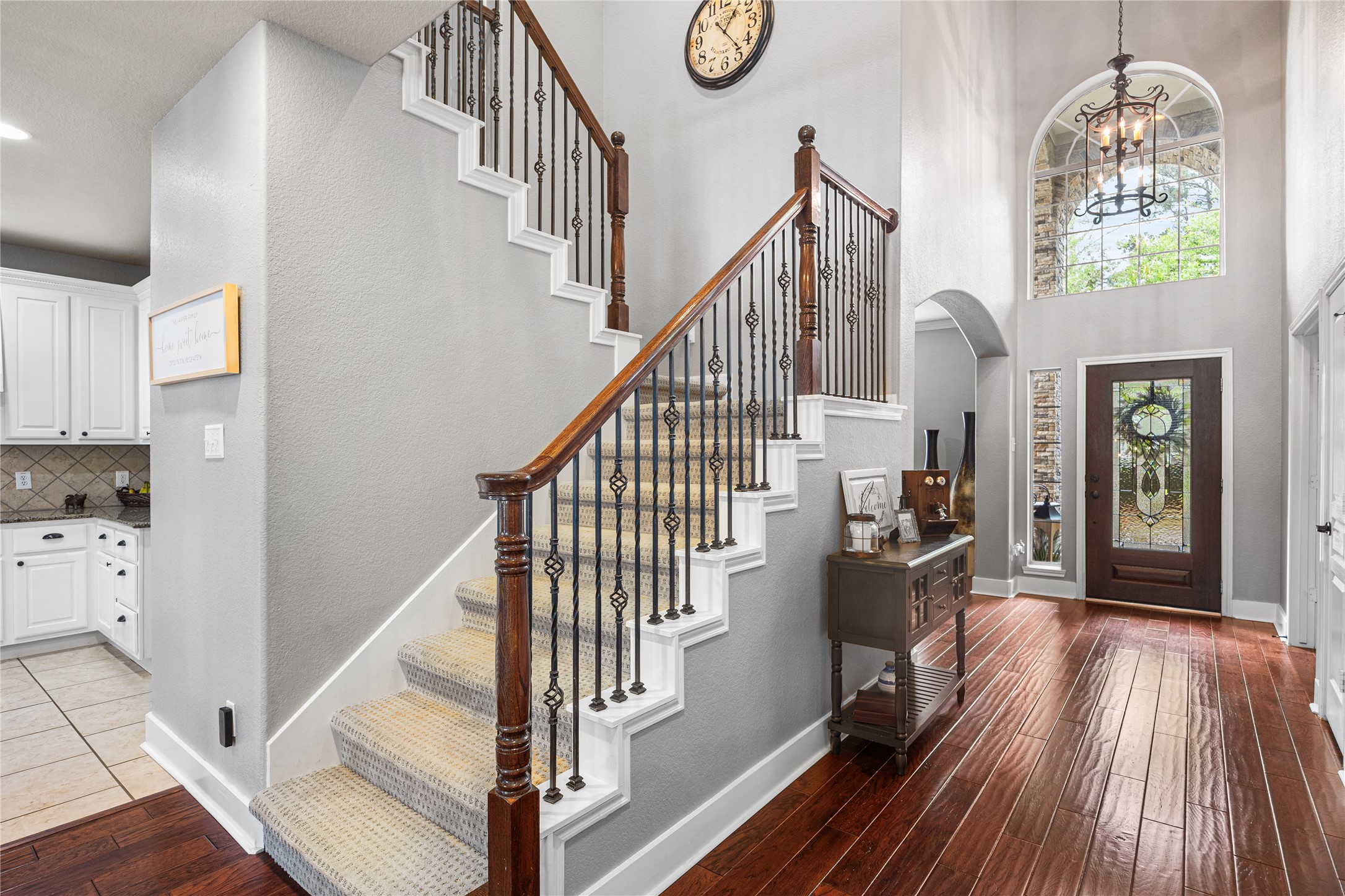 2167 Summit Mist Drive Conroe, TX 77304 - Photo 23 of 34 a view of entryway and hall with wooden floor