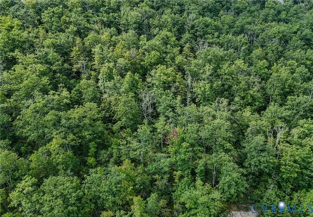 a view of a lush green hillside and a building