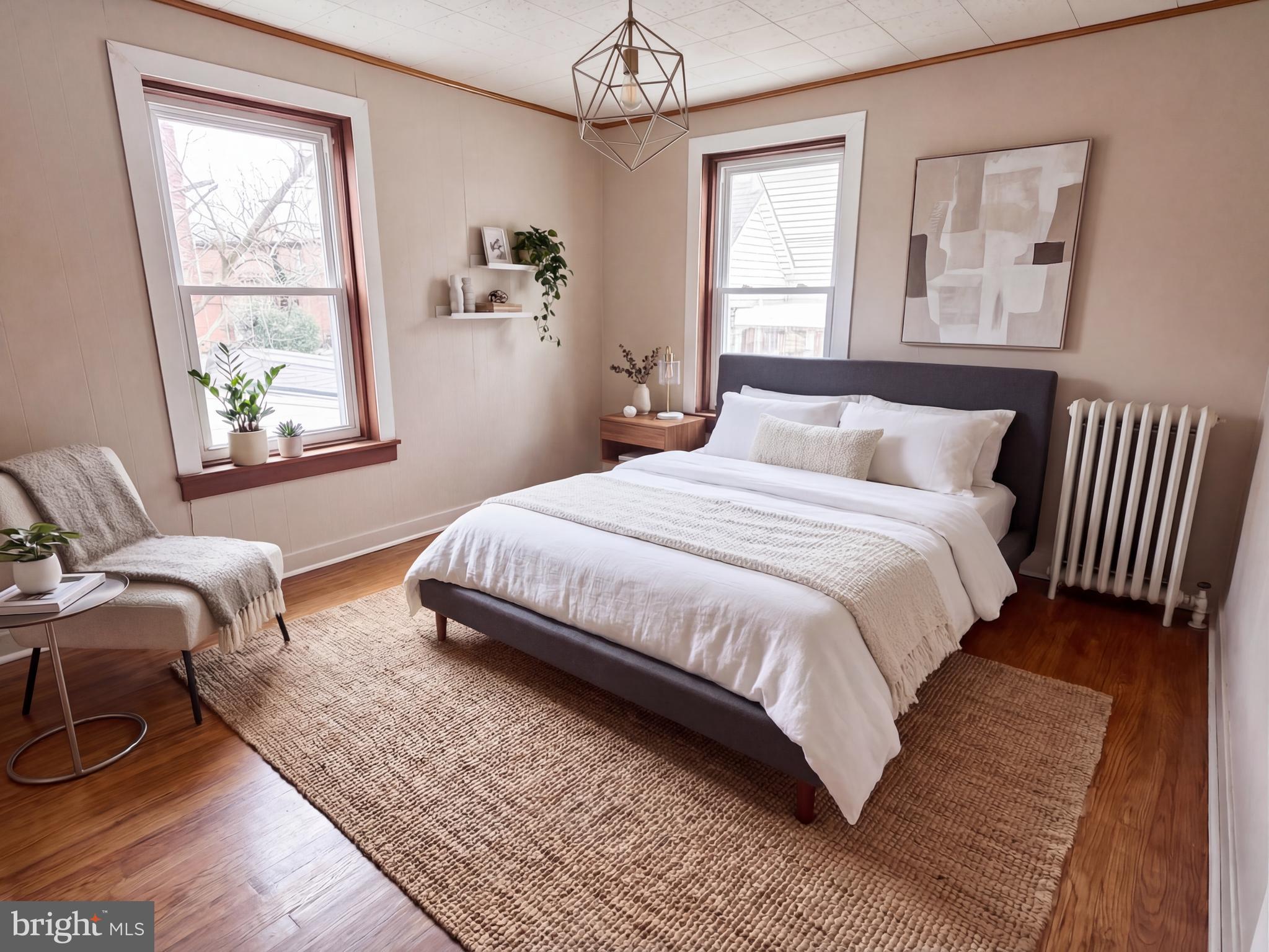 19 4th Avenue Roebling, NJ 08554 - Photo 11 of 20 a bedroom with a bed and wooden floor