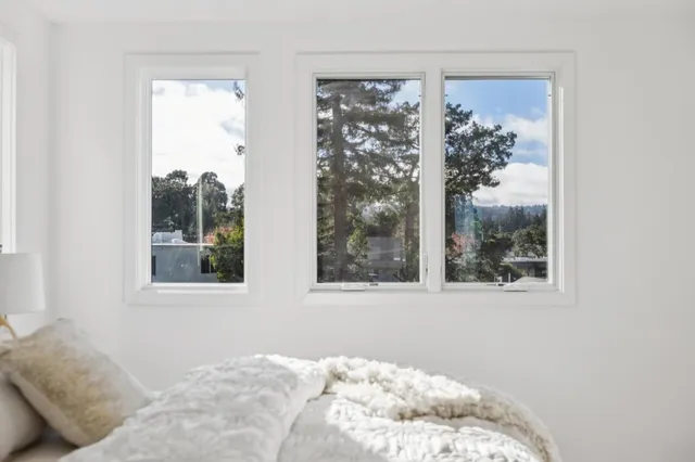 a view of a window in a room