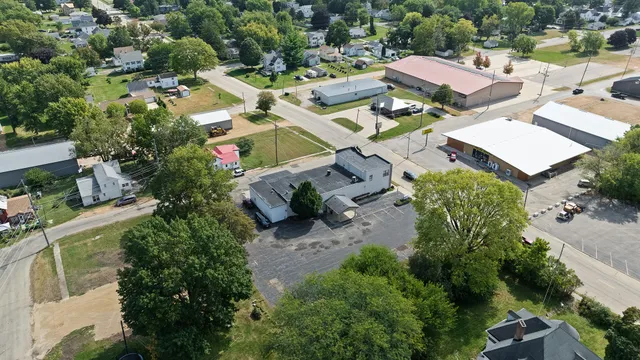 an aerial view of a city with lots of residential buildings