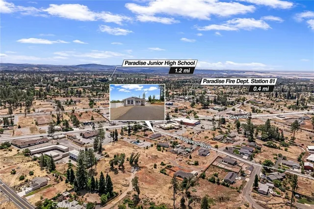 an aerial view of a city