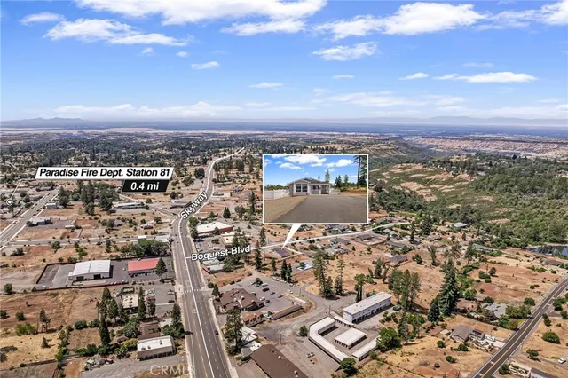 an aerial view of multiple house