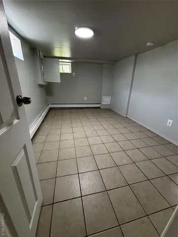 a room with washing machine