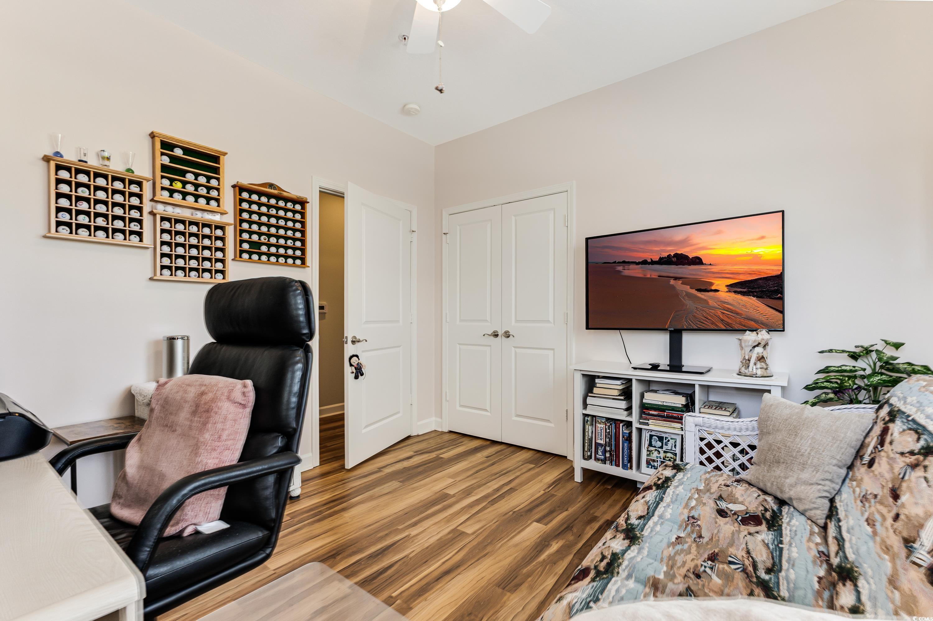 260 Woodlands Way, Unit 2 Calabash, NC 28467 - Photo 23 of 40 Office featuring wood finished floors and ceiling fan