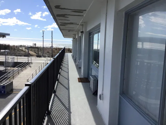 a view of a balcony