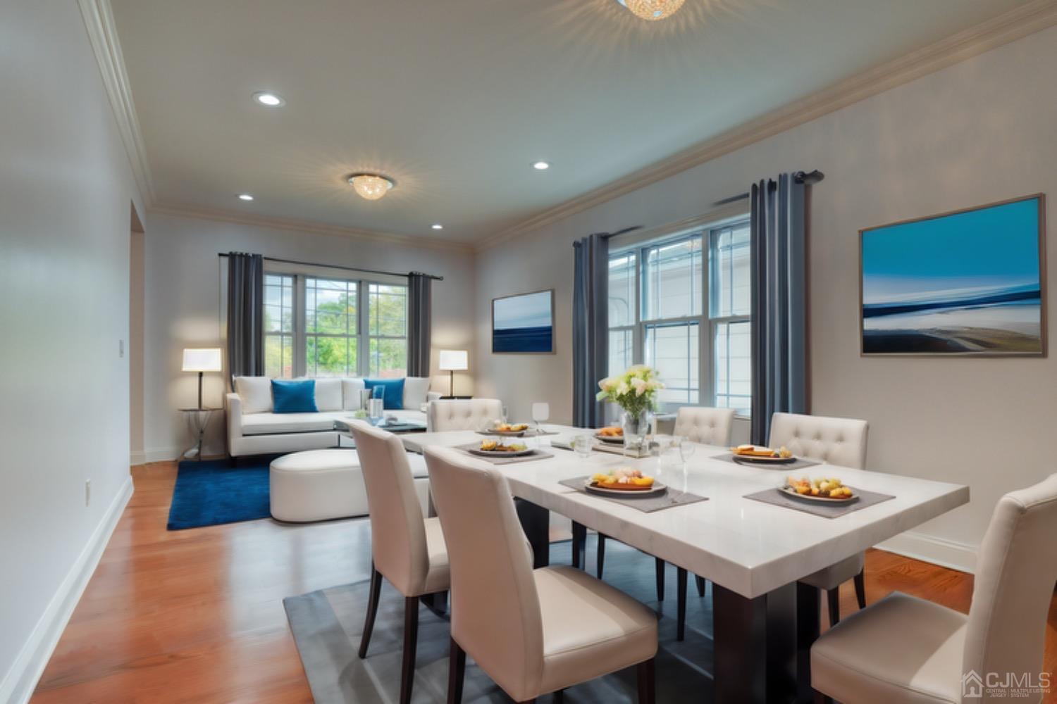 182 Harding Road Scotch Plains, NJ 07076 - Photo 77 of 77 Virtual staging - Dining Room and living room