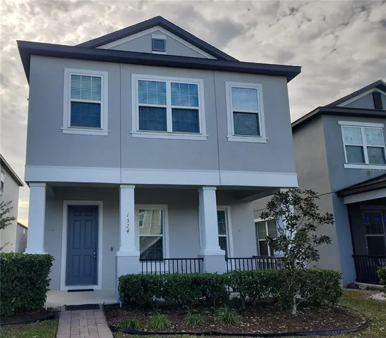 a front view of a house