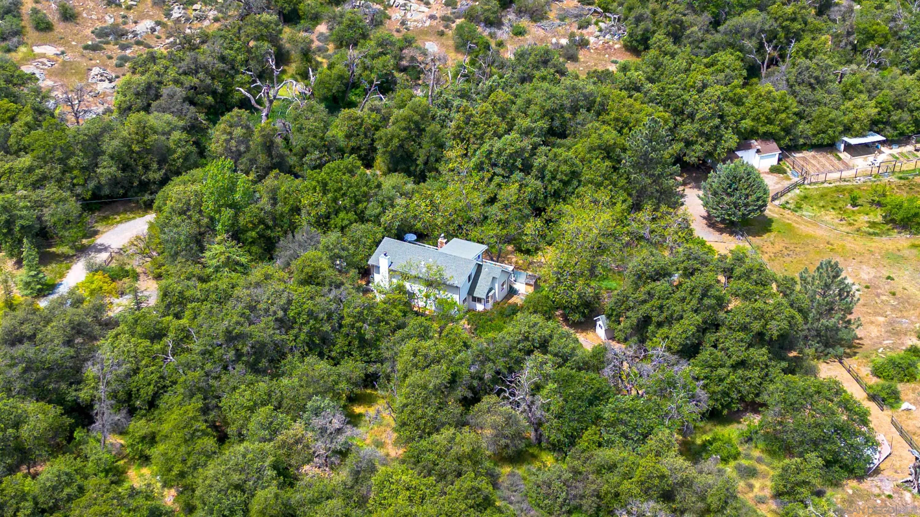 3517 Deer Lake Park Road Julian, CA 92036 - Photo 69 of 75 an aerial view of residential house with outdoor space and trees all around