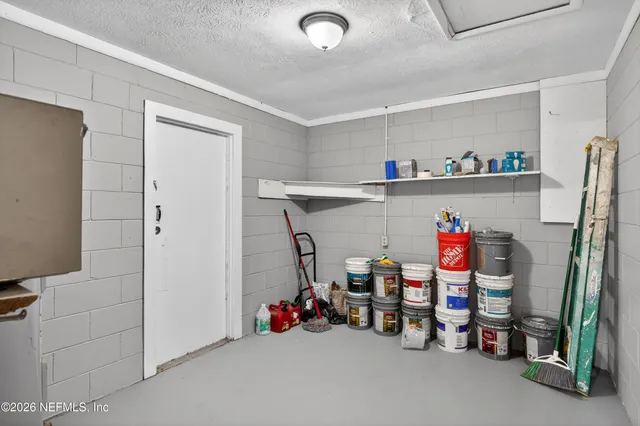 a view of a storage in a room