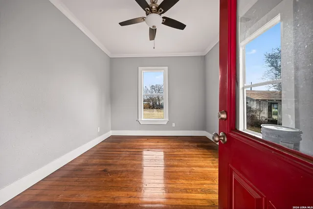 a view of an empty room with window