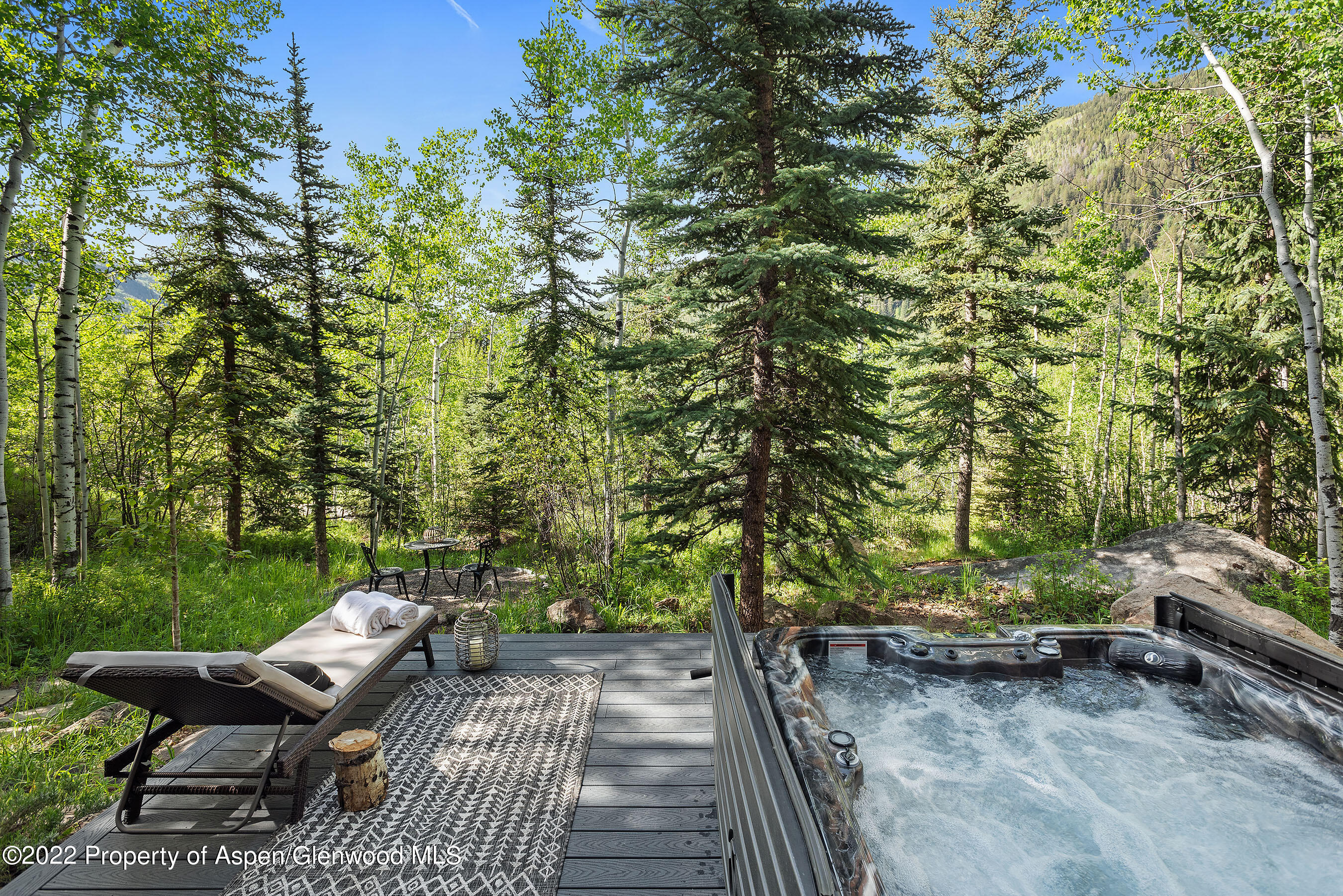 122 Eastwood Road Aspen, CO 81611 - Photo 19 of 22 a view of a backyard with sitting area