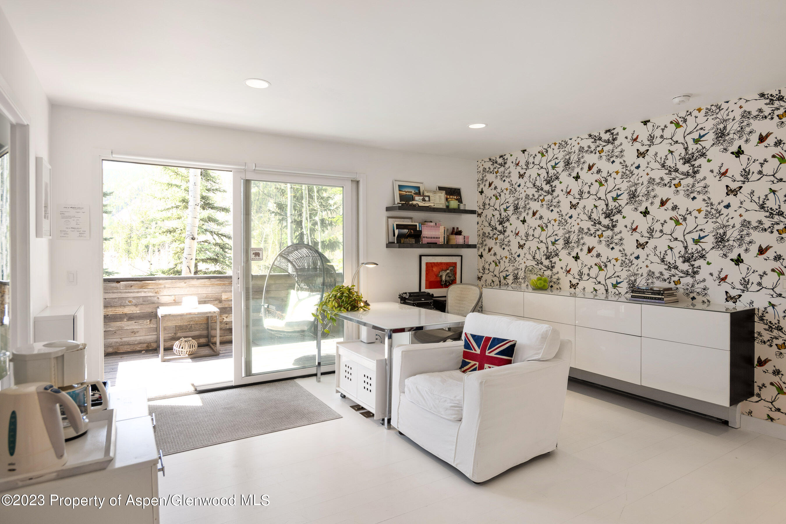 122 Eastwood Road Aspen, CO 81611 - Photo 10 of 22 a living room with furniture and a gate