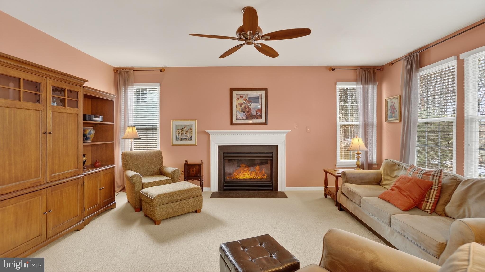 2806 Erna Court Crofton, MD 21054 - Photo 19 of 60 a living room with furniture window and a fireplace