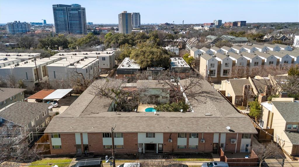4039 Cole Avenue, Unit 105 Dallas, TX 75204 - Photo 35 of 39 Drone / aerial view featuring a view of city