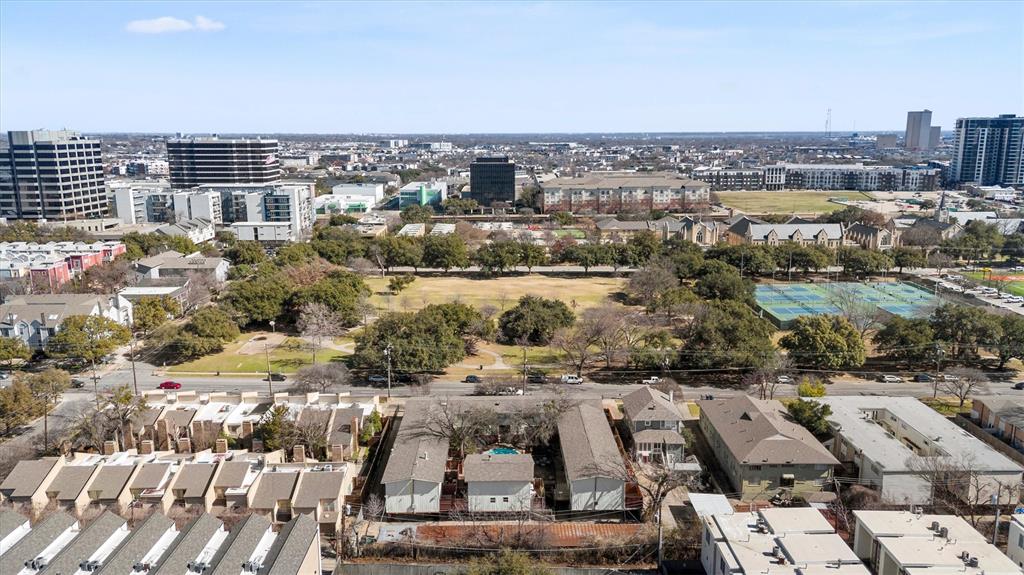 4039 Cole Avenue, Unit 105 Dallas, TX 75204 - Photo 36 of 39 Drone / aerial view with a city view