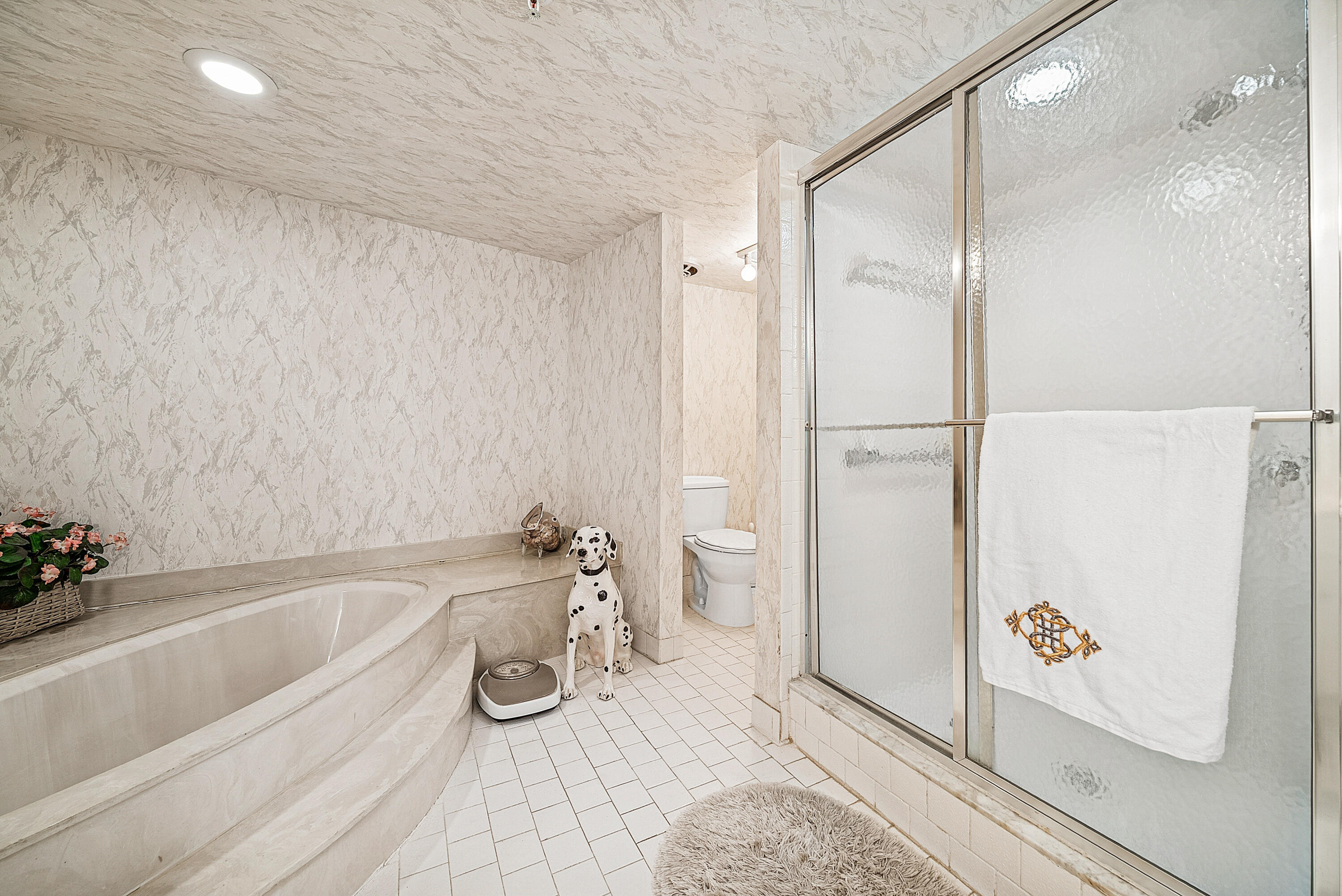 3400 South Ocean Boulevard, Unit 3HI Palm Beach, FL 33480 - Photo 18 of 50 a bathroom with a bathtub and a shower