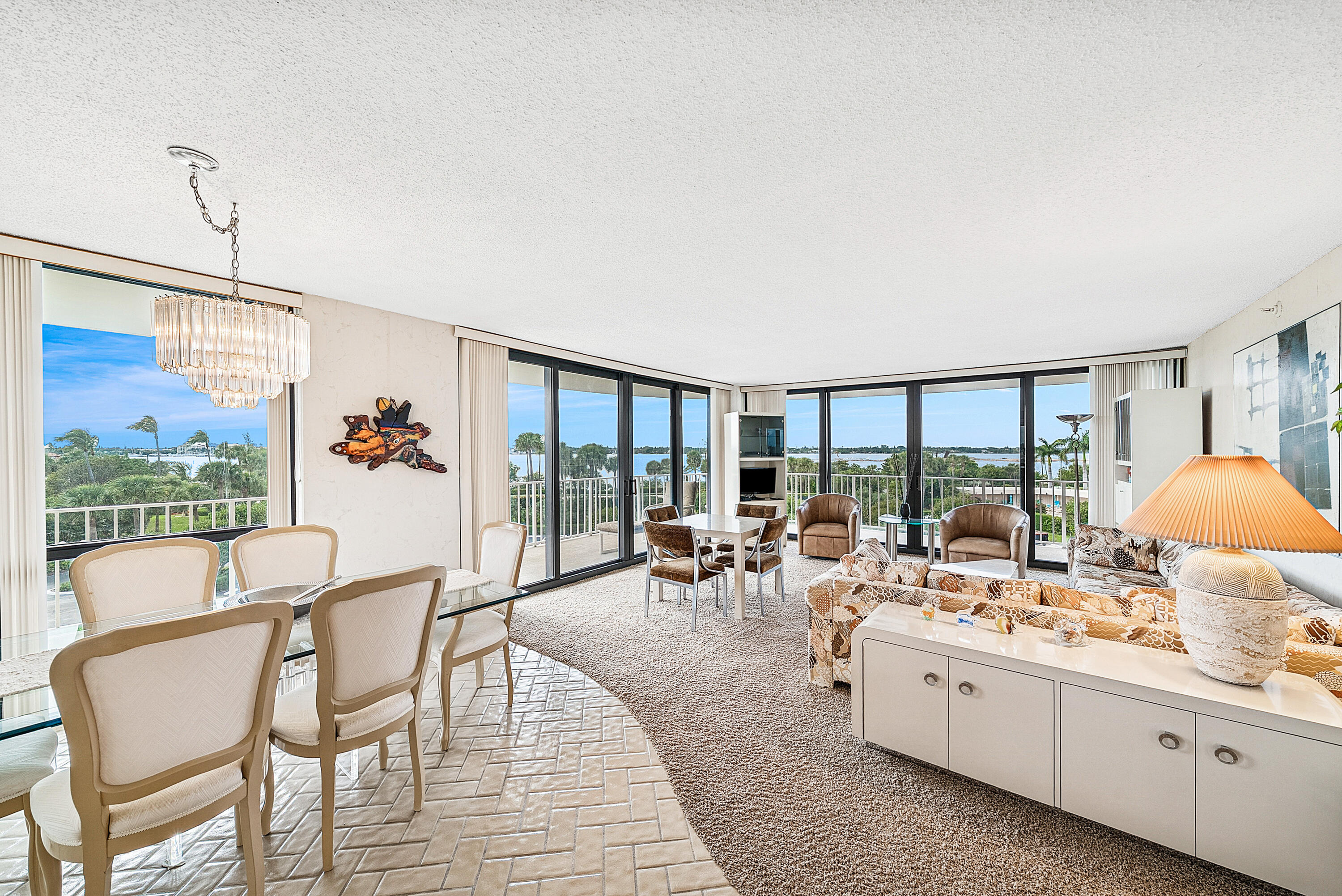 3400 South Ocean Boulevard, Unit 3HI Palm Beach, FL 33480 - Photo 4 of 50 a living room with furniture and a large window