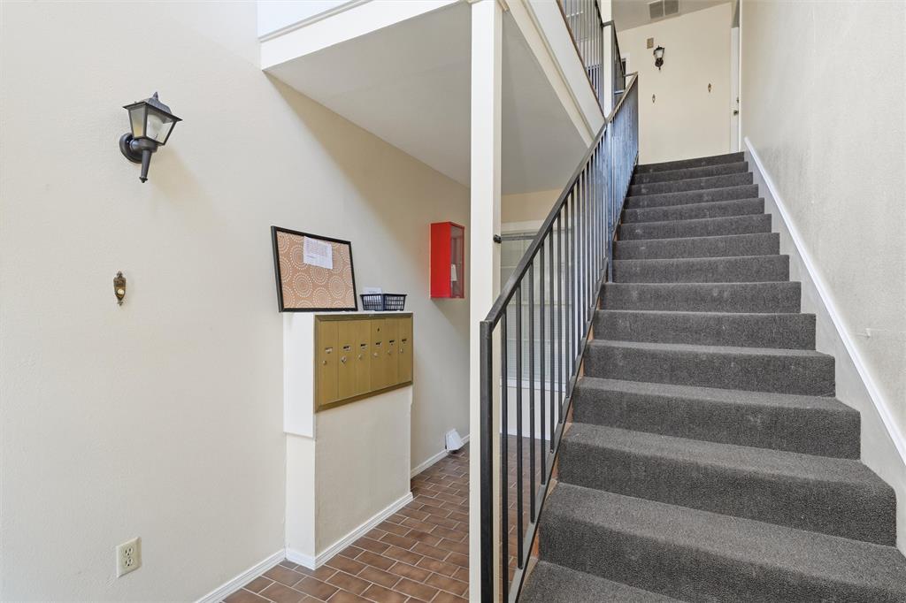 2332 Melissa Drive Waco, TX 76708 - Photo 8 of 15 Stairway featuring baseboards and mail area