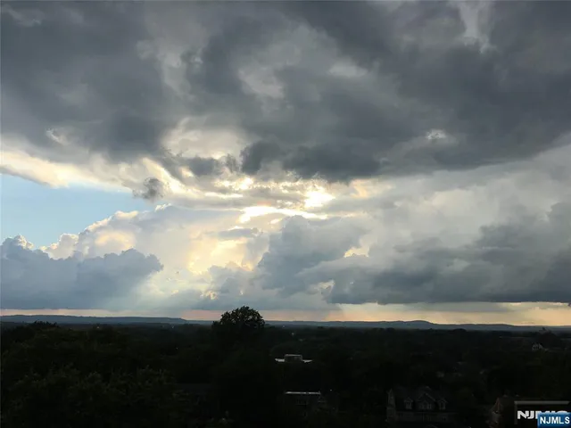 a view of sky from balcony